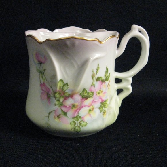 VTG. HAND PAINTED NIPPON PORCELAIN SHAVING SCUTTLE - Picture 1 of 4